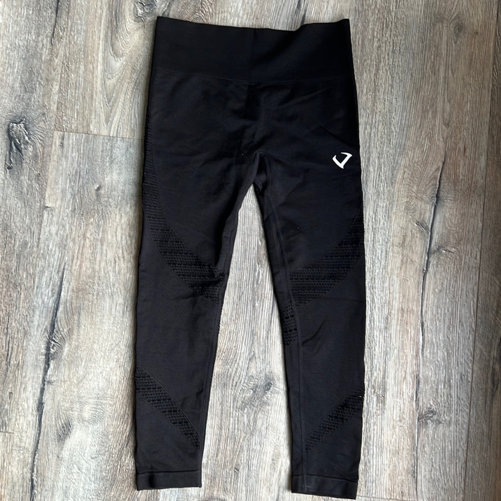 Black high-waisted Violate the Dress Code ruched leggings size M